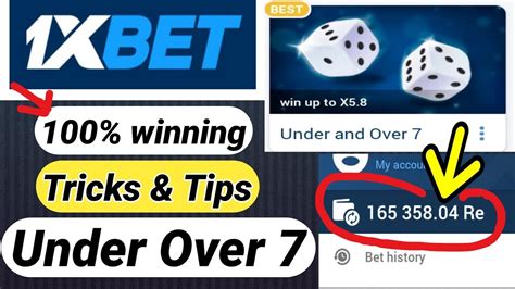 1Xbet Under and Over 7 Tricks .